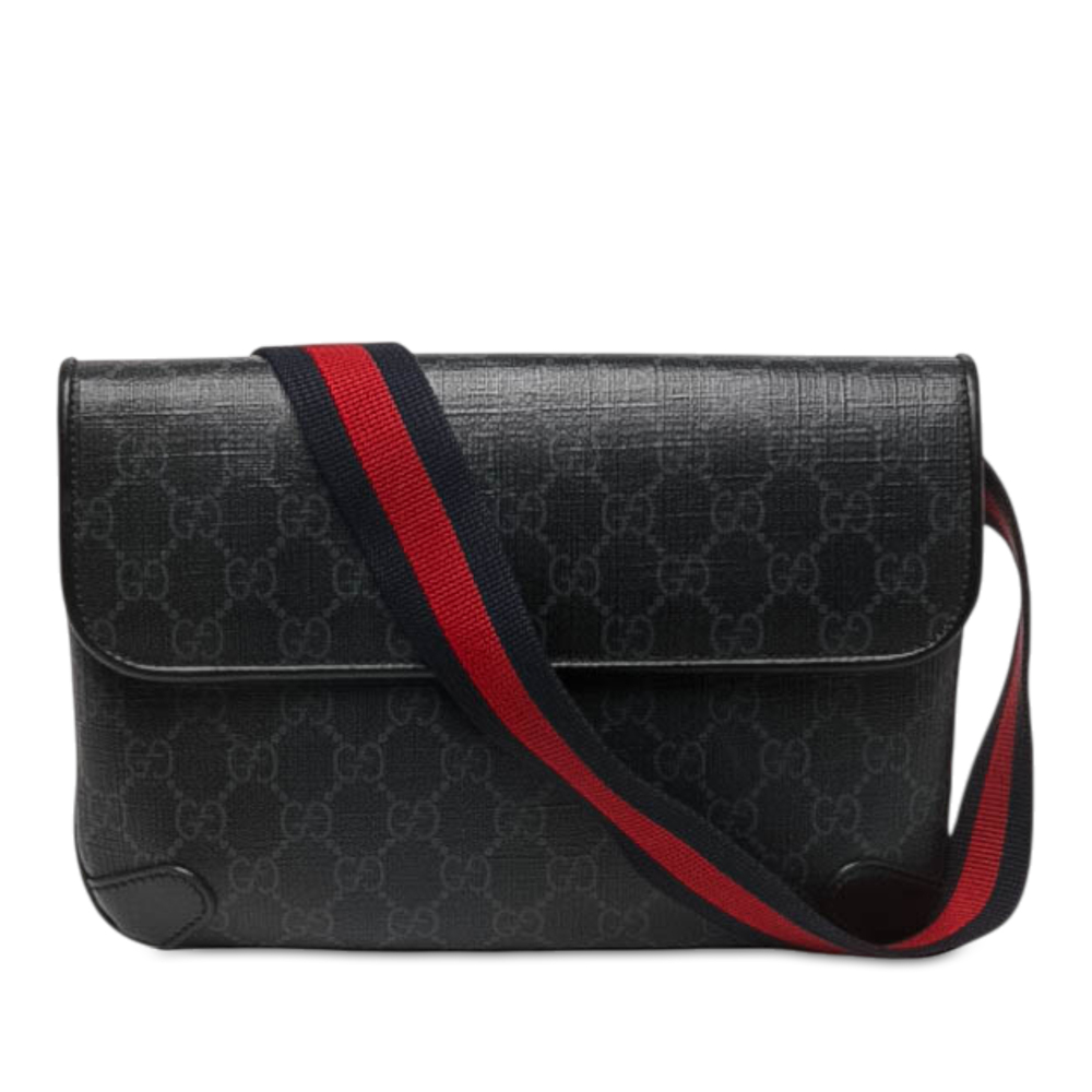 Pre-Loved Gucci Small GG Supreme Web Belt Bag